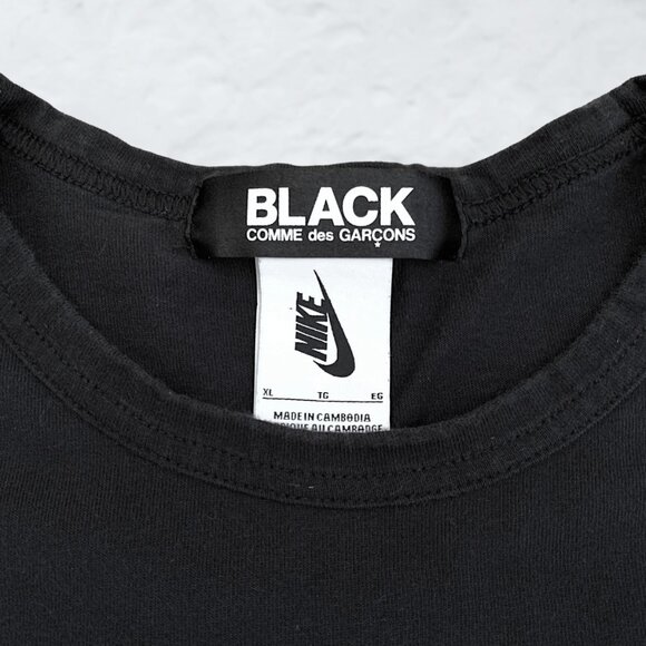 Nike x CDG Comme Des Garçons BLACK Collab T-Shirt - Picture 3 of 5